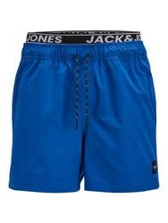 JACK & JONES Badeshorts 'JPSTMAUI' dunkelblau/grau/schwarz