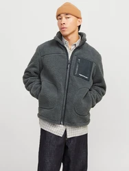 JACK & JONES Jacke 'JORVesterbro' dunkelgrau/weiß
