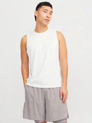 Jack & Jones Muskelshirt JCOCNZ TANK TOP SN grau/weiß