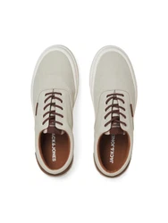 JACK & JONES Sneaker 'JFWISLINGTON' dunkelbraun / greige
