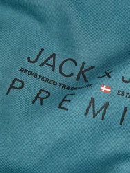 Jack & Jones Premium T-Shirt 'JPRBLUATLAS' cyanblau/rot/schwarz