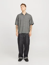 JACK & JONES Hemd hellbeige/schwarz