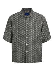 JACK & JONES Hemd hellbeige/schwarz