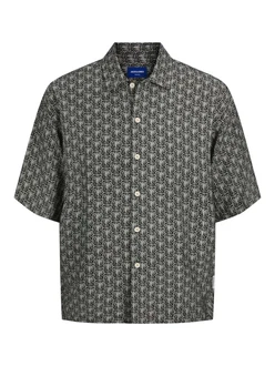 JACK & JONES Hemd hellbeige/schwarz