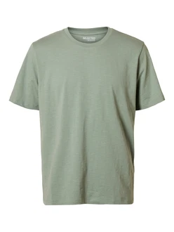 SELECTED HOMME T-Shirt SLHASPEN grünmeliert