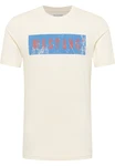 MUSTANG T-Shirt 'AUSTIN' azur/dunkelorange/weiß