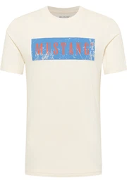 T-Shirt 'Austin' azur / dunkelorange / wei