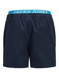 JACK & JONES Badeshorts JPSTMAUI marine/azur/weiß