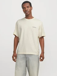 JACK & JONES T-Shirt JORISLINGTON marineblau/neonrot/wollweiß