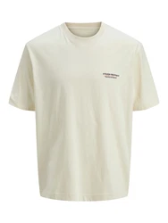 JACK & JONES T-Shirt JORISLINGTON marineblau/neonrot/wollweiß
