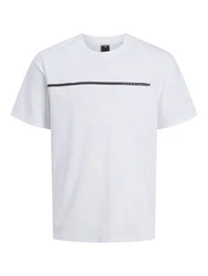 JACK & JONES T-Shirt 'JCOFusion' schwarz/weiß