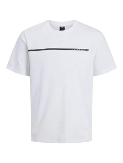 JACK & JONES T-Shirt 'JCOFusion' schwarz/weiß