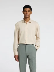 SELECTED HOMME Hemd Langarmhemd beige