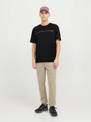 JACK & JONES T-Shirt 'JCOFusion' schwarz/weiß
