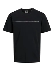 JACK & JONES T-Shirt 'JCOFusion' schwarz/weiß
