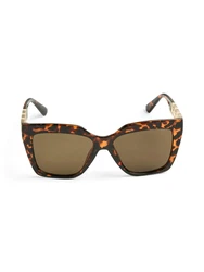 PIECES Sonnenbrille 'PCLOUISA' dunkelbraun/gold/schwarz