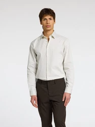 SELECTED HOMME Hemd Langarmhemd sand/weiß