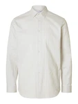 SELECTED HOMME Hemd Langarmhemd sand/weiß