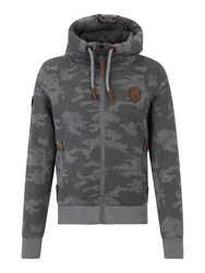 naketano Sweatjacke Schwarzkopf hellgrau/dunkelgrau