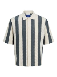 Hemd 'JORTYLER' petrol / offwhite