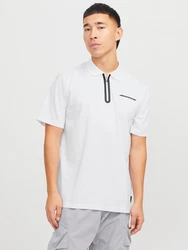 JACK & JONES Poloshirt JCOFUSION schwarz/weiß