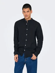 Only & Sons Hemd 'Caiden' schwarzmeliert