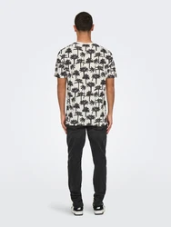 Only & Sons T-Shirt 'ONSKYLEN' schwarz/weiß