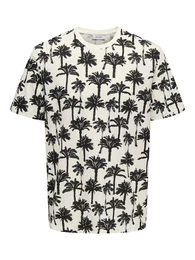 T-Shirt 'ONSKYLEN' schwarz / wei