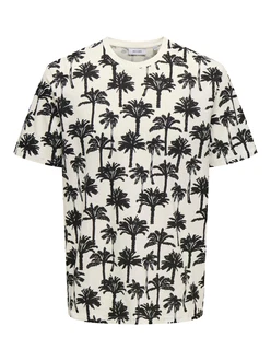 Only & Sons T-Shirt 'ONSKYLEN' schwarz/weiß