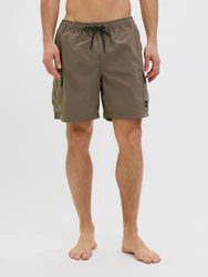 JACK & JONES Badeshorts JPSTNAXOS braunmeliert