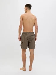JACK & JONES Badeshorts JPSTNAXOS braunmeliert
