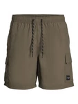 JACK & JONES Badeshorts JPSTNAXOS braunmeliert