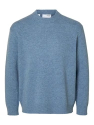 SELECTED HOMME Pullover SLHREUBEN blaumeliert