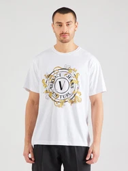 Versace Jeans Couture T-Shirt dunkelgelb/schwarz/wei/offwhite