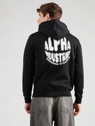 ALPHA INDUSTRIES Sweatshirt schwarz/weiß