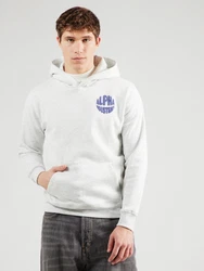 ALPHA INDUSTRIES Sweatshirt hellgrau/dunkellila