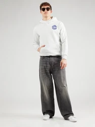 ALPHA INDUSTRIES Sweatshirt hellgrau/dunkellila