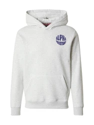 ALPHA INDUSTRIES Sweatshirt hellgrau/dunkellila