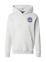 Sweatshirt hellgrau / dunkellila