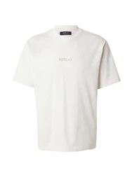 REPLAY T-Shirt creme/wollweiß