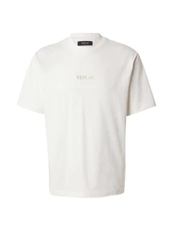 REPLAY T-Shirt creme/wollweiß