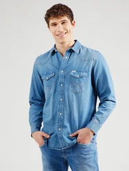 WRANGLER Hemd 'Western' blau