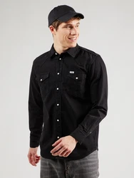 WRANGLER Hemd 'Western' schwarz