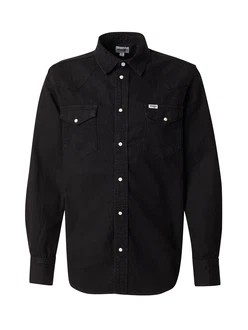 WRANGLER Hemd 'Western' schwarz