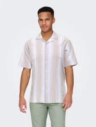 Only & Sons Hemd Caiden sand/weiß