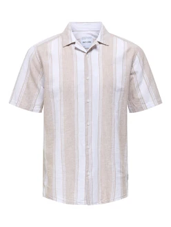 Only & Sons Hemd Caiden sand/weiß Only & Sons Hemd Caiden sand/weiß