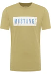 MUSTANG T-Shirt 'AUSTIN' blau/khaki/offwhite