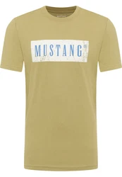 MUSTANG T-Shirt 'AUSTIN' blau/khaki/offwhite