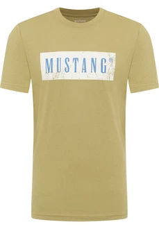 MUSTANG T-Shirt 'AUSTIN' blau/khaki/offwhite MUSTANG T-Shirt 'AUSTIN' blau/khaki/offwhite