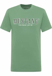T-Shirt 'Austin' tanne / dunkelgrn / wei
